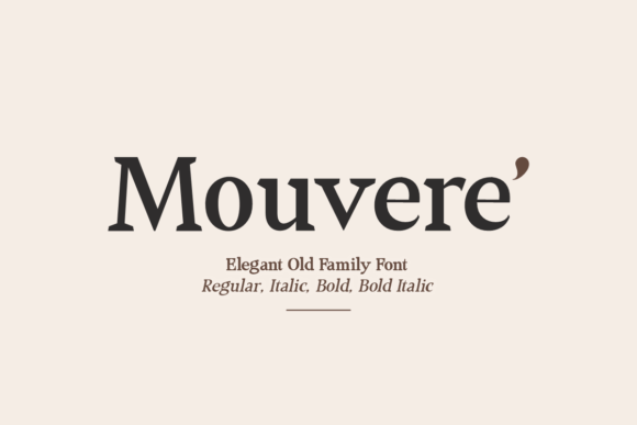 Mouvere’ Serif-Schriftarten Schriftart Von Fikryal Studio