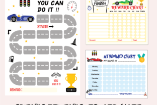 Editable Race Car Games Reward Chart, Pr Graphic Print Templates By Sofiamastery 1