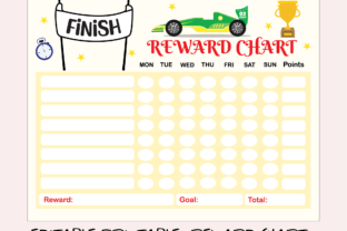Editable Race Car Games Reward Chart, Pr Graphic Print Templates By Sofiamastery 2