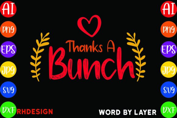 Thanks a Bunch SVG Design Gráfico Manualidades Por RhDesign