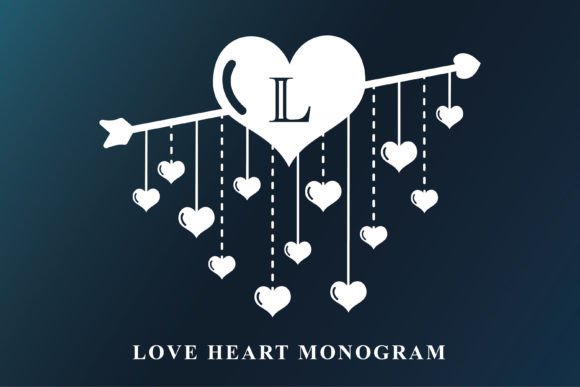 Love Heart Monogram Decorative Font By susecreative