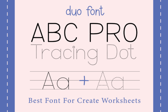 Abc Pro Tracing Dot Sans-Serif-Schriftarten Schriftart Von SVG Bloom