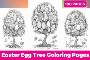 Easter Egg Tree Coloring Pages for Adult Graphic Coloring Pages & Books Adults By Kohinoor Design 1