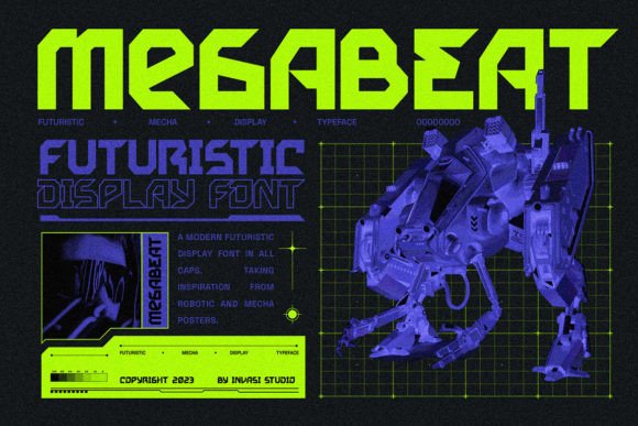 Megabeat Display Font By invasistudio