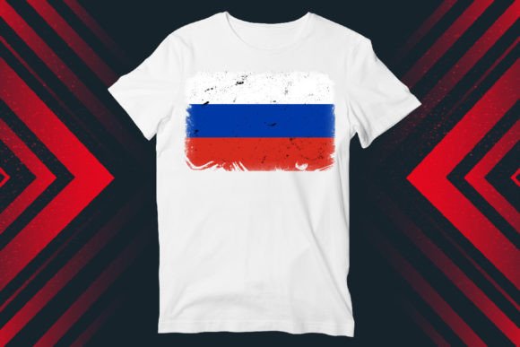 Russia Flag Tshirt Design. Graphic T-shirt Designs By absalamuk