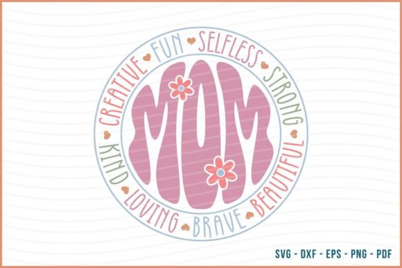MOM - Retro SVG Design Graphic Crafts By BeeCraftR