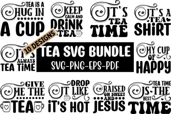 Tea SVG Bundle Graphic Crafts By MK_Design Store