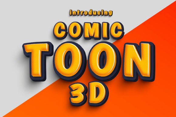 Comic Toon 3d Fontes Coloridas Fonte Por Fox7