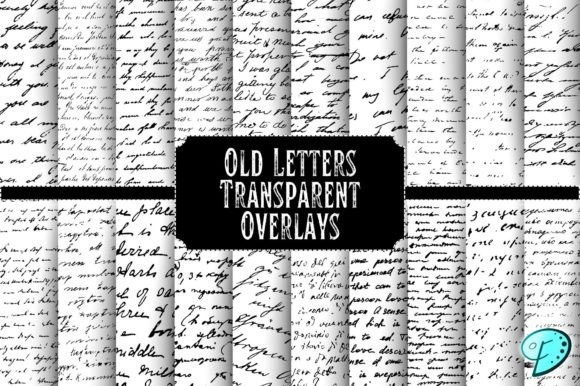 Old Letter Transparent Overlays Grafik Kreative Add-Ons Von Emily Designs