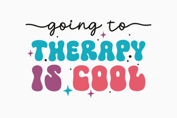 Retro Going to Therapy is Cool Mental Graphic Crafts By Svg Box