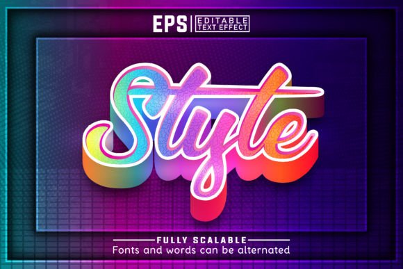 STYLE 3d -Editable Text Effect Grafik Layer-Stile Von pixelscreator