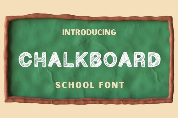 Chalkboard Display Font By zikadoozz