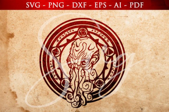 Kraken SVG, RPG Horror Monster Graphic Crafts By LouteCrea