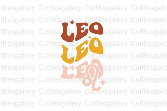 Leo SVG, Retro Zodiac SVG, Zodiac SVG Graphic Crafts By cutfilesgallery
