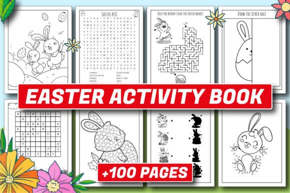 EASTER ACTIVITY BOOK for KIDS Grafica Pagine e libri da colorare per bambini Di PRO KDP TEMPLATES