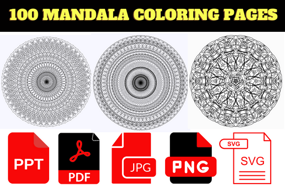 Mandala Coloring Pages Afbeelding KDP-ontwerpen Door Digize
