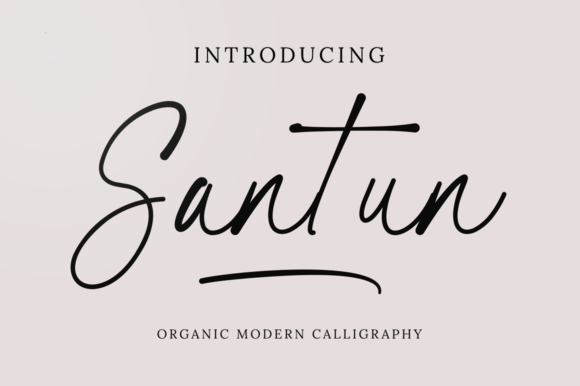 Santun Signature Script & Handwritten Font By Muwatta Studio