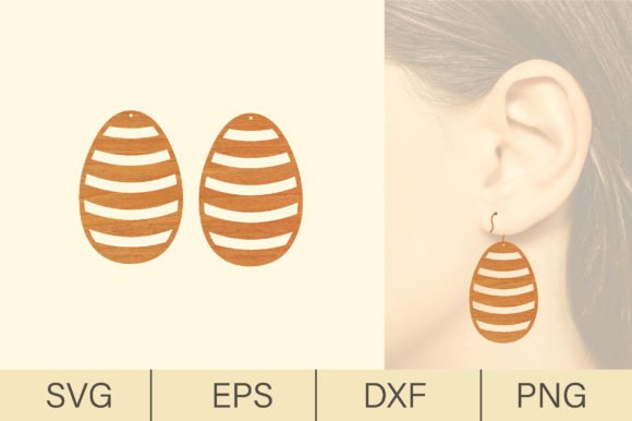 Easter Egg Earrings Laser Cut Svg Illustration Artisanat Par digitalbrightcreations