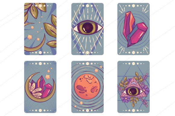 Esoteric Tarot Card Set Magic Celestial Graphic Illustrations By smirnova.26051994