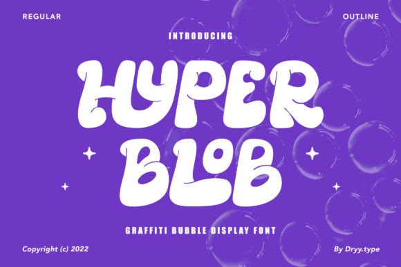 Hyper Blob Display-Schriftarten Schriftart Von Dryy.type