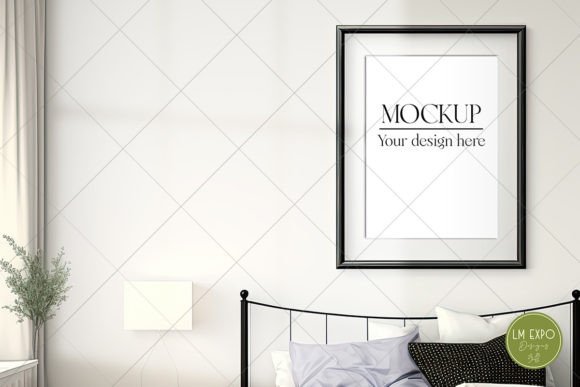 DIN Frame Display, Vertical Mock-up Graphic Product Mockups By LMEXPO Designs