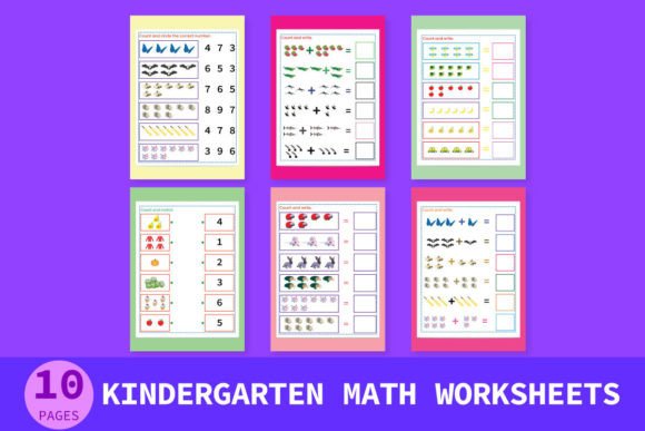 Kindergarten Math Worksheets Afbeelding Groep 3 Door Illustration New Jersey