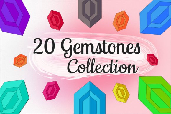 Multicolor High-Definition Gemstones Gráfico Ilustraciones Imprimibles Por javier ullo