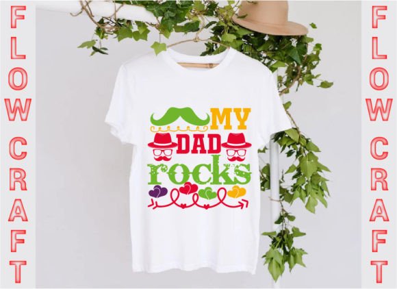 My Dad Rocks Gráfico Designs de Camisetas Por FlowCraft