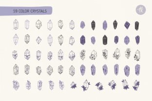Mystical Crystals Collection Graphic Illustrations By alenakoval_art 3
