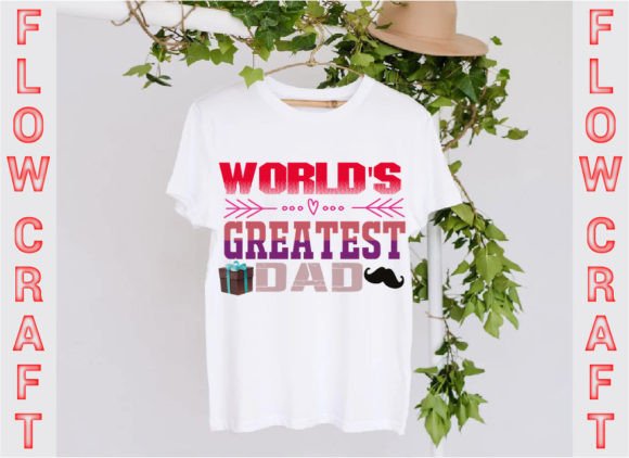 World's Greatest Dad Gráfico Designs de Camisetas Por FlowCraft