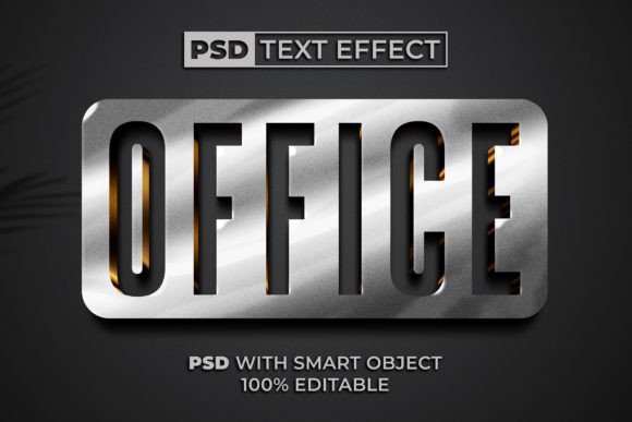 PSD 3D Metal Text Effect Logo Mockup Illustration Layer Styles Par Mockmenot