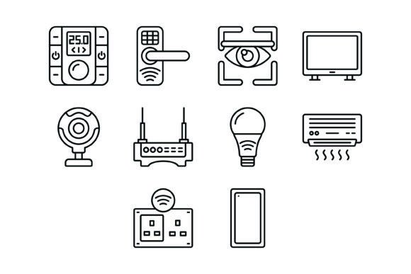 50 Smart Home Outline Icons Bundle Graphic Icons By Mahi Icons