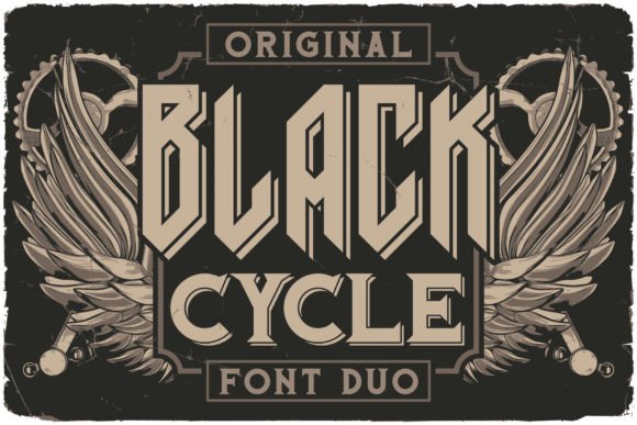 Black Cycle Blackletter Font By Vozzy Vintage Fonts And Graphics