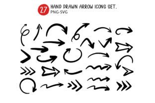 Hand Drawn Arrow Icons Set. Graphic Crafts By khanisorn 1