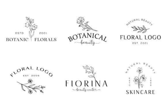 Hand Drawn Botanical Floral Logo Graphic Logos By vectoratorofficial