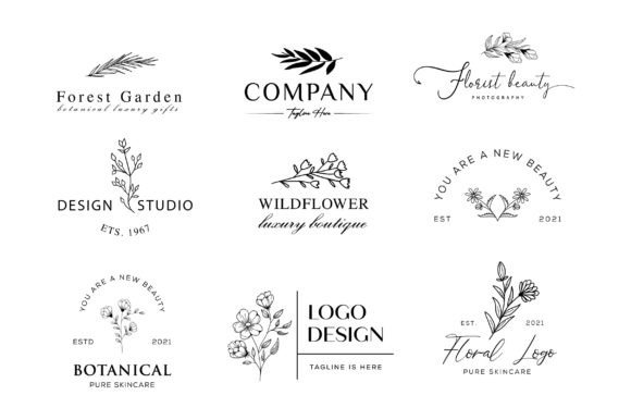 Hand Drawn Botanical Logo Template Graphic Logos By vectoratorofficial