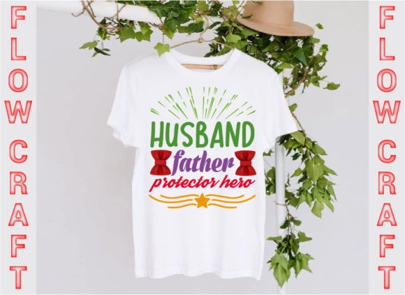 Husband Father Protector Hero Grafik T-shirt Designs Von FlowCraft