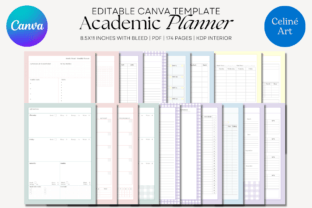 Updated Canva Academic Planner Template Graphic KDP Interiors By Celine Art 5