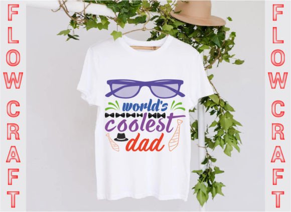 World's Coolest Dad Grafik T-shirt Designs Von FlowCraft