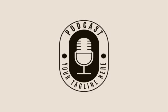 Podcast Old Microphone Vintage Logo, Grafik Logos Von Sypit08
