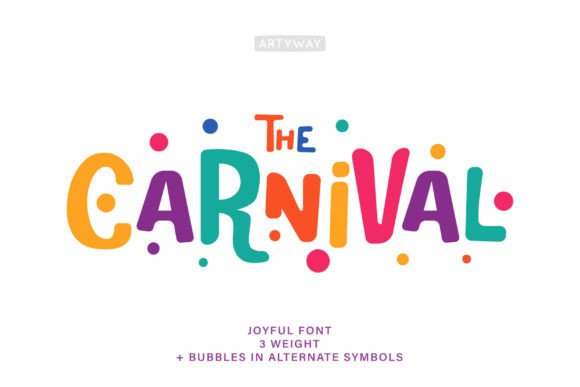 Carnival Font Display Font Di artyway