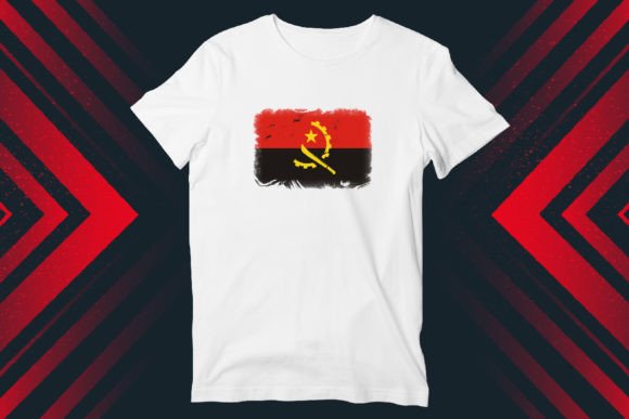 Angola Flag Tshirt Design. Graphic T-shirt Designs By absalamuk