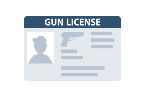 Gun License Glyph Icon Graphic Illustrations By DG-Studio