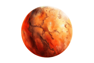 Watercolor Mars Clipart Graphic Illustrations By Dukono 2
