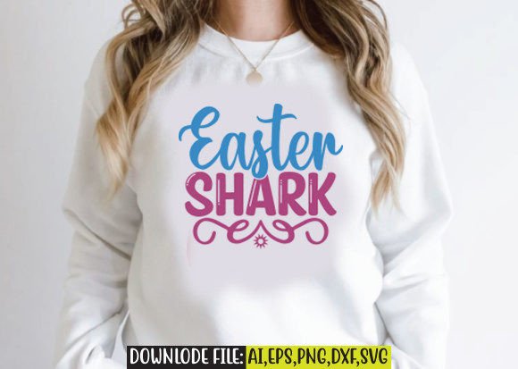 Easter Shark Graphic Crafts By Designs_Studio4