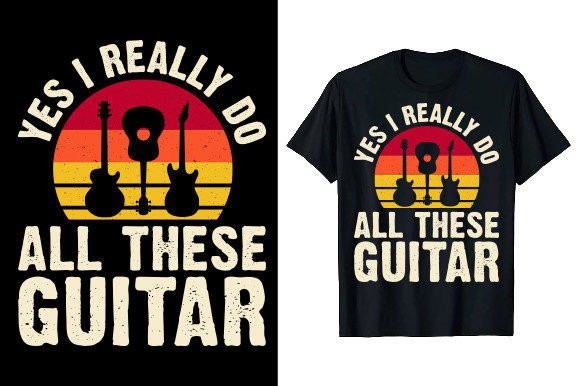 Guitar Music Musician T-shirt Design Gráfico Diseños de Camisetas Por tee_expert