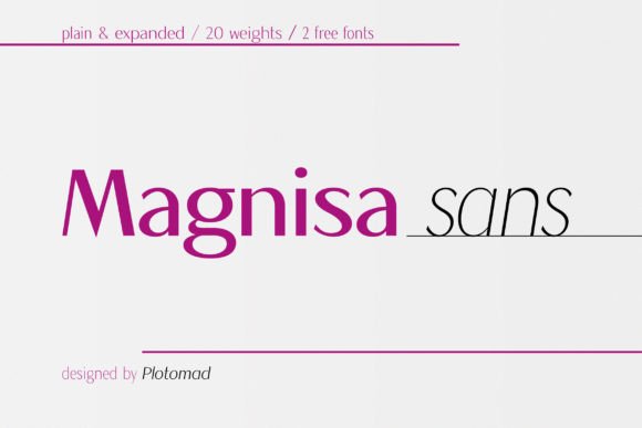 Magnisa Sans Sans Serif Font By Plotomad