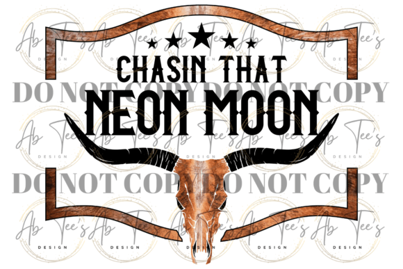 NEON MOON COUNTRY PNG SUBLIMATION Graphic Illustrations By Alyssa Bain