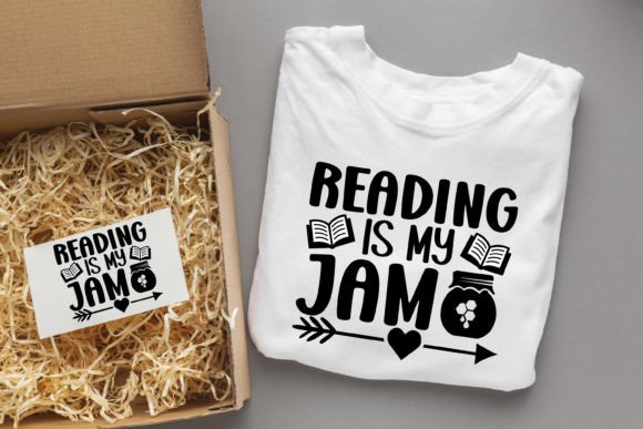 Reading is My Jam /Book Design Grafika Projekty Koszulek Przez svgdesignsstore07