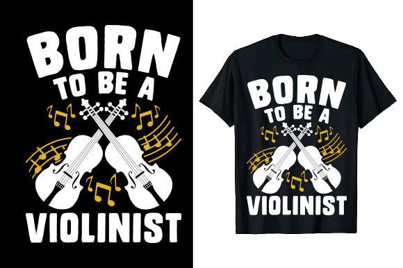 Violinist Music Musician T-shirt Design Graphic T-shirt Designs By tee_expert